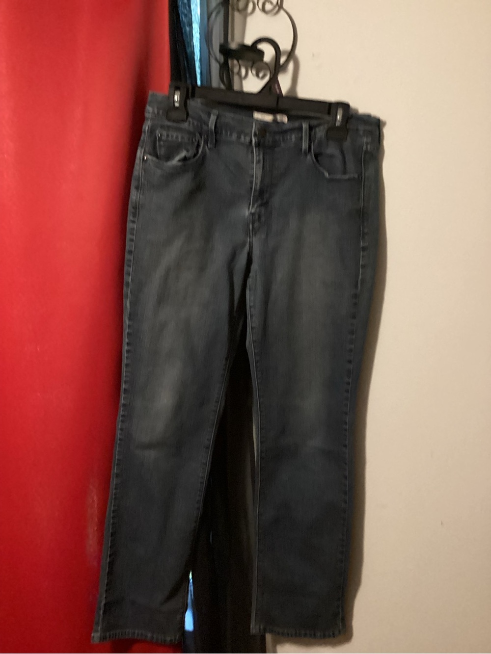 Levi's Women's Straight Leg Jeans in Dark Blue Wash